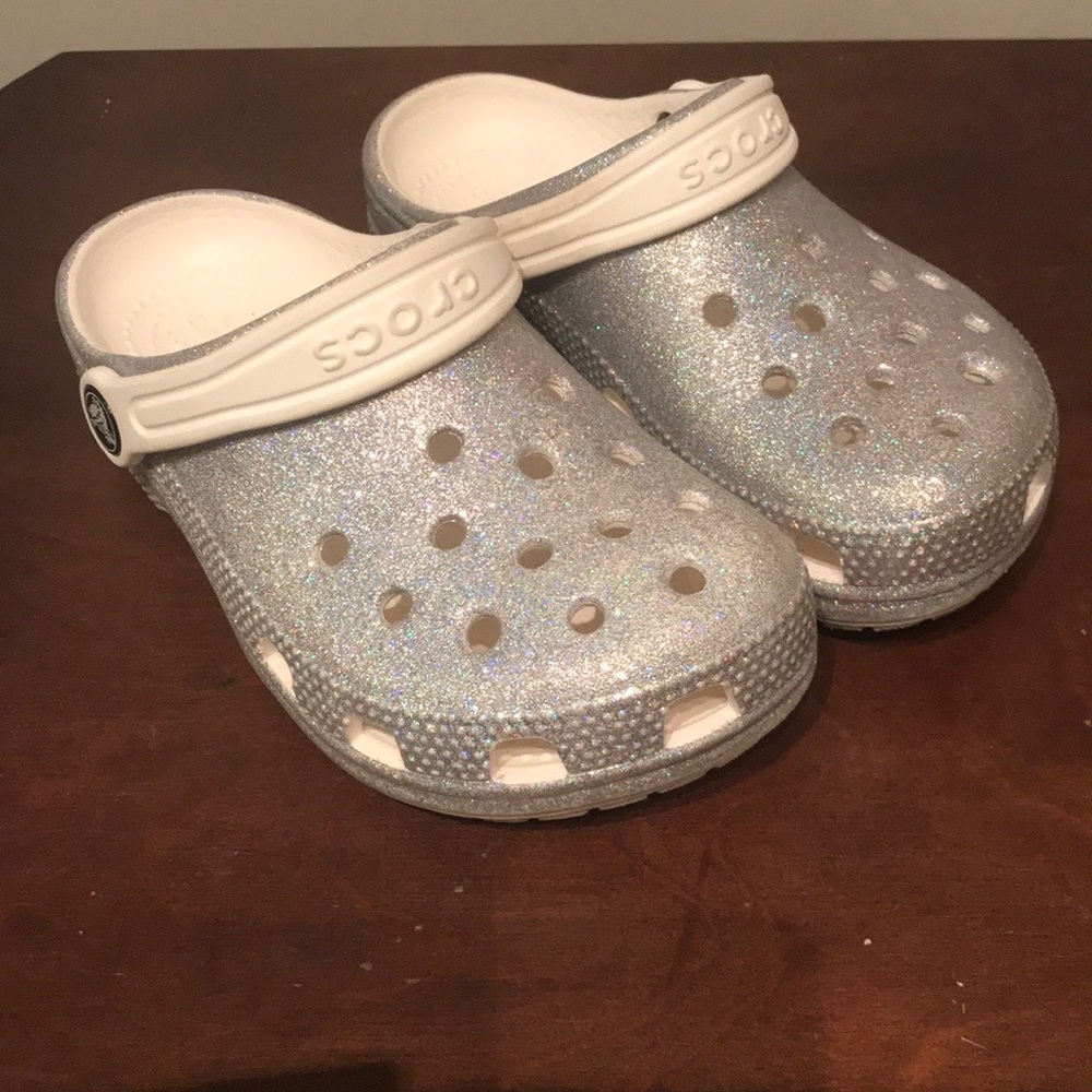 Girls glitter Crocs